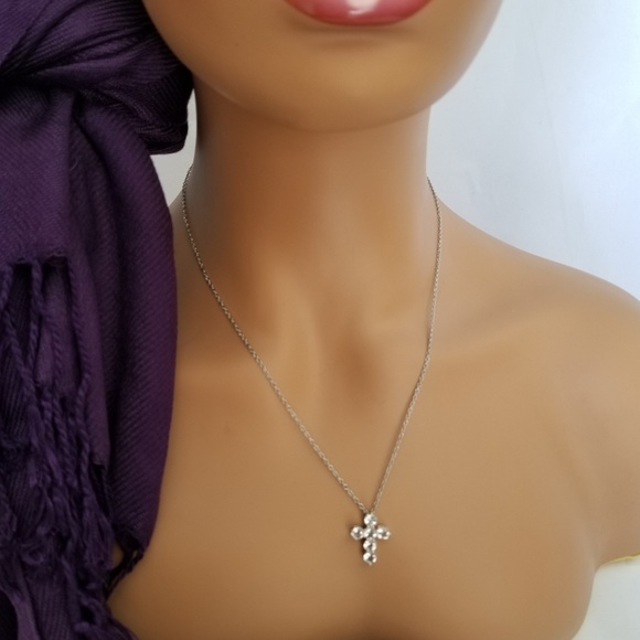 925 Sterling Silver Easter Cross Necklace - Picture 6 of 8